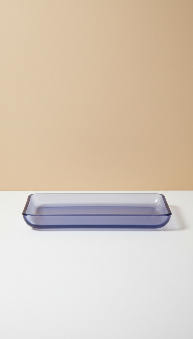 Mauve Blue Glass Tray
