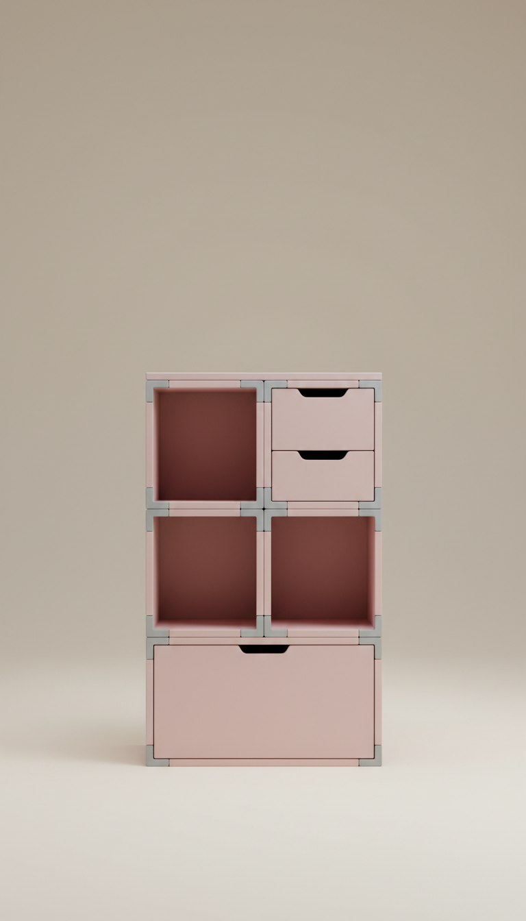 Modular Blush Rose Storage Box