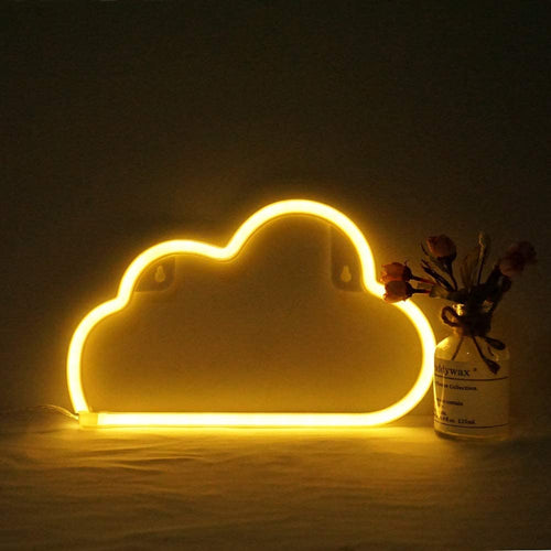 Cloud neon sign, USB or battery powered LED wall light