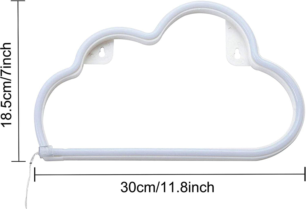 Cloud neon sign, USB or battery powered LED wall light