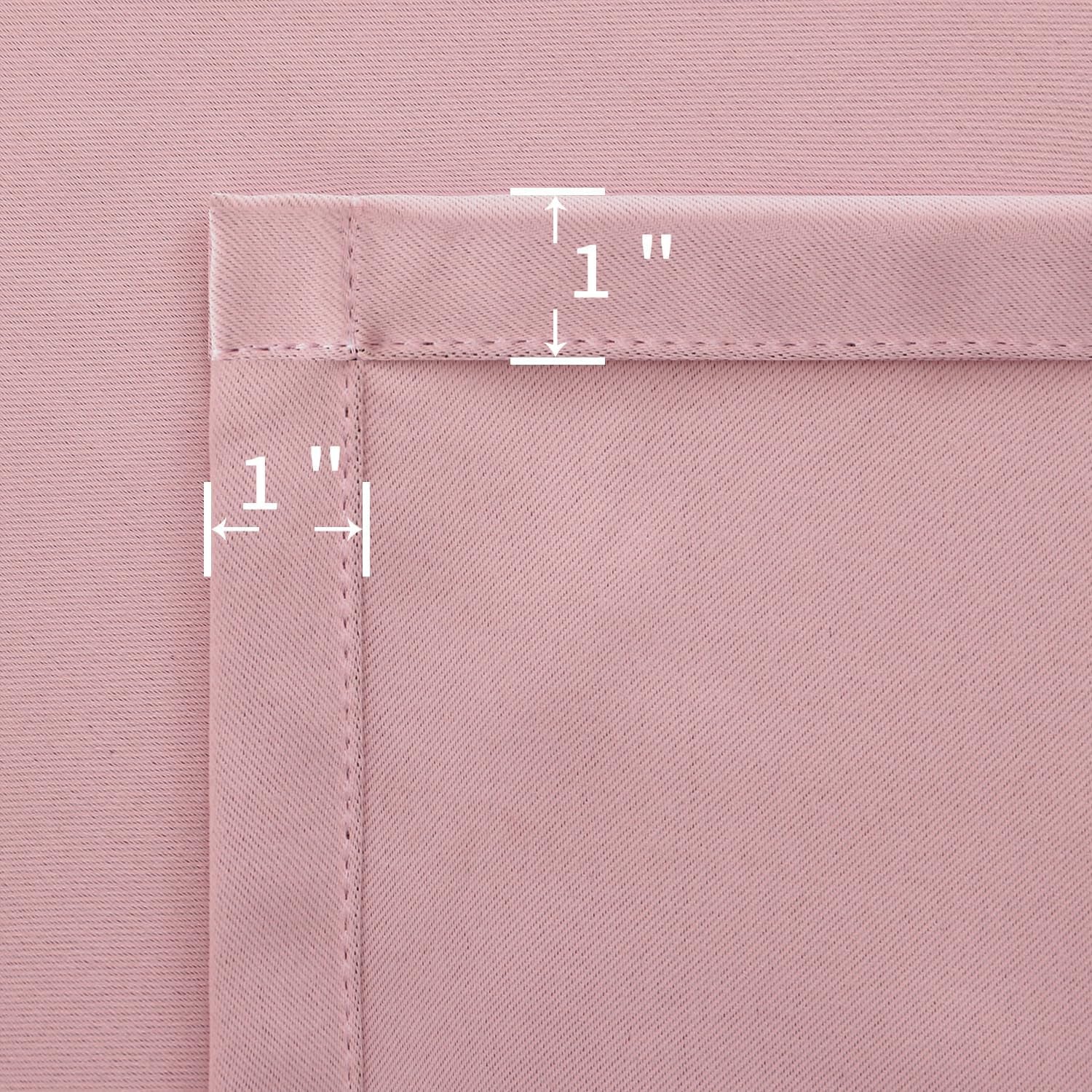 Blackout Curtains for Bedroom, 2 Window Panels, 52 X 95 Inch, Pink